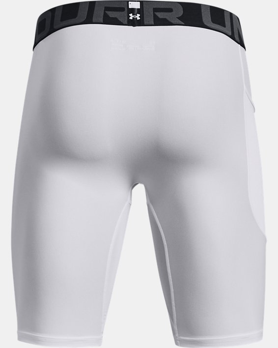 Pantalón corto HeatGear® Pocket Long para hombre, White, pdpMainDesktop image number 5